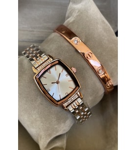 Cartier Bileklik Hediyeli Zirkon Taşlı Çelik Kadın Kol Saati Özel Kutusunda Gönderilecektir Anneye Ablaya Sevgiliye Hanima Ese Arkadasa Dogum Gunu Yıldonumu Hediyesi Anneye Kız Kardese Kisiye Ozel Hediye