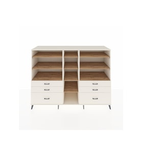 Kronos Dolap 10 Raflı 6 Çekmeceli  220x59x163 Aytaşı-Çam/Aytaşı