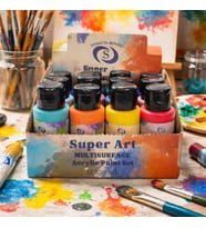 SuperArt Akrilik Boya Seti 12'li 12x50 mL