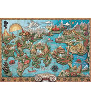 Ravensburger 167289 Gizemli Atlantis Yetişkin Puzzle, 1000 Parça, Çok Renkli (Krem)