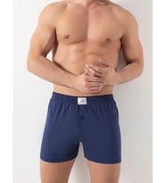 6 Adet Donex Erkek Pamuklu Düz Renk Penye Boxer 2303 (Lacivert)