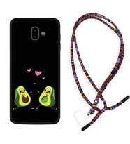 Samsung J6 Plus J7 Prime J7 Pro M20 Kılıf Boyun Asklı Rasta Silikon Aşık Avokadolar 1642
