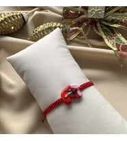 Designbyonlyone Makrome Yılbaşı Noel Botu Kadın Kız Çocuk Kırmızı Bileklik