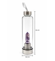 Ametist 500 Ml Cam Matara Su Şişesi Kılıflı