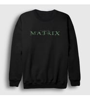 Presmono Unisex Siyah Logo Film The Matrix Sweatshirt 253847tt