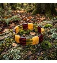 Rolex Kesim Kehribar Bileklik