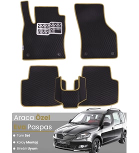 SKODA ROOMSTER (2006-2015) Uyumlu EVA Paspas Tam Set–Oto Paspas,Araca Özel,Kolay Montaj