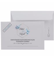 Düğün Nişan Kına İsim Baskılı Takı Zarfı 11x17 cm 100 adet (Beyaz - Beyaz)