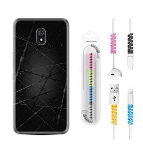 Xiaomi Redmi 8A 8 Pro 9C 9T 10C 11T Pro Kılıf Kablo Koruma Spiral Silikon Dikenli Tel 1779