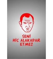 20 X 17 cm Seni Hiç Alakadar Etmez Oto Sticker Memati Araba Cam Sticker (Kırmızı)