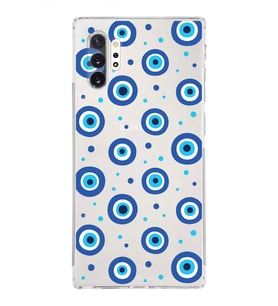 PrintiFy Samsung Galaxy Note 10 Plus ile Uyumlu Nazar Boncuğu 1  Kamera Korumalı Şeffaf  Kılıf