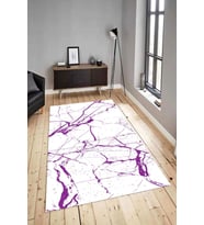 Dijital Baskılı Yıkanabilir Kaymaz Modern Renkli Salon Halısı Mutfak Halısı Yolluk ND-HY-1161 (Mor)