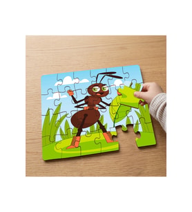 Dabbing Yapan Mutlu Karınca Tasarımlı 24 Parça Ahşap Çocuk Puzzle MPK0642