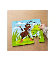 Dabbing Yapan Mutlu Karınca Tasarımlı 24 Parça Ahşap Çocuk Puzzle MPK0642