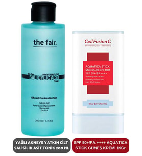 the fair. Yağlı Akneye Yatkın Cilt Salisilik Asit Tonik 200 ml ve SPF 50+/PA Aquatica Stick Güneş Kremi