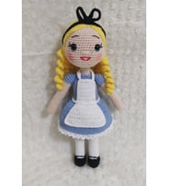 Alice Harikalar Diyarında Bebek Amigurumi Organik Oyuncak