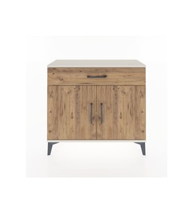 Arges Şifonyer Tek Raflı Tek Çekmeceli 2 Kapaklı 88x30x80 Aytaşı-Çam