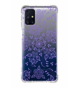 Samsung Galaxy M31s  Köşe Korumalı Antişok Kapak Nostalji Desen Tasarımlı Şeffaf  Kılıf