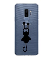 Samsung Galaxy S9 Plus Kapak Mandala Kedi Tasarımlı Şeffaf Silikon Kılıf