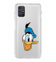 Samsung Galaxy M51  Kamera Korumalı Kapak Donald Duck Tasarımlı  Şeffaf  Kılıf