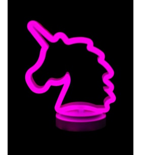 Neon Işıklı Unicorn Masa Gece Lambası Pil+Usb