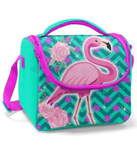 Coral High Yeşil Pembe Flamingo Kız Çocuk Yalıtımlı Beslenme Çantası