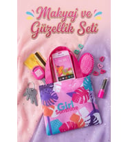 Prenses Çantası Oyuncak Seti - Telefon, Anahtar, Tarak ve Makyaj Aksesuarları - 8 Parça Evcilik Seti
