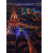 Galata Kulesi Tasarımlı Ahşap Poster