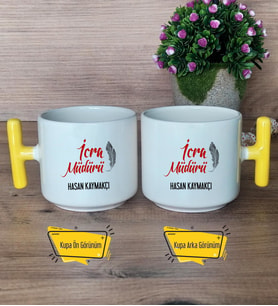 İcra Müdürü Kupa Bardak T Sarı Kulplu İcra Müdürüne Hediye