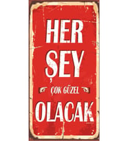 Her Şey Çok Güzel Olacak Retro Ahşap Poster Özel Koleksiyon Hbb