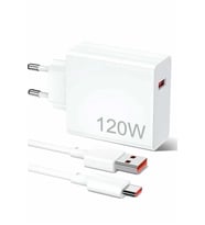 120w Şarj Aleti Hızlı Çift Turbo Şarj Aleti Seti Beyaz