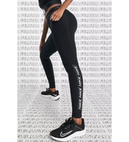 Nike Pro Dri Fit Grappic Leggings Black Toparlaycı Kadın Taytı Siyah
