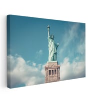 Kanvas Tablo New York Özgürlük Anıtı Şehir Mimari Tablo Ev Ofis Duvar Dekoru