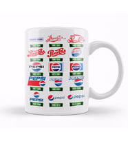 Pepsi History Logo 01 upa Bardak Porselen