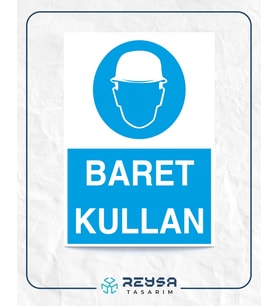 Baret Kullan İş Güvenlik Panosu 21x28 Arkası Yapışkanlı Levha