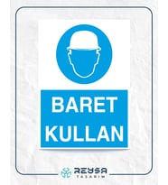 Baret Kullan İş Güvenlik Panosu 21x28 Arkası Yapışkanlı Levha