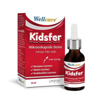 Kidsfer Mikroenkapsüle Demir İçeren Damla Takviye Edici Gıda 8,5 Mg/ml 30 Ml Şişe