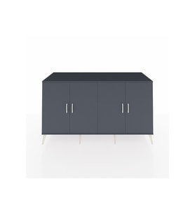 Kronos Konsol 4 Raflı 4 Kapaklı 176x59x99 Antrasit-Antrasit