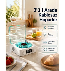 Hoparlör – 3-Ü-1 Saatli Gece Lambası Tasarım
