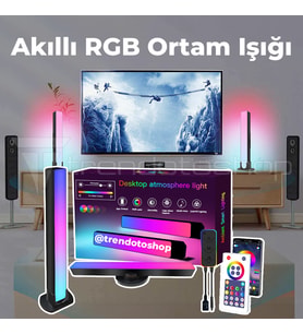 Akıllı RGB Ortam Işığı APP Kumanda Kontrollü Arka Plan Atmosfer Dekorasyon Mini