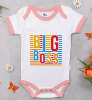 BK Kids Big Boss Tasarımlı Pembe Bebek Body Zıbın-1