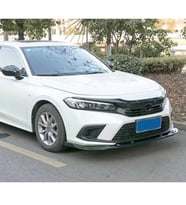 Honda Civic FE 3 Parça Ön Lip Parlak Siyah Plastik Ön Ek Karlık 2022 ve üzeri karlık+bodykit+ek