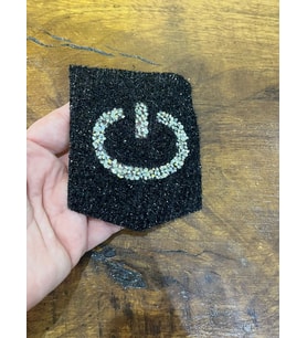10X8 CM ÜTÜ İLE YAPIŞAN KAPAMA TUŞLU TAŞLI CEP ARMA APLİKE