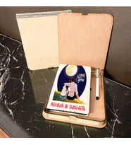 Sevgiliye Hediye Ahşap Kutulu Defter Kalem Set 042