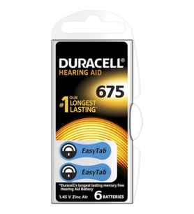 DURACELL 675 İŞİTME CİHAZ KULAK PİLİ 6 PARÇA  1 KUTU