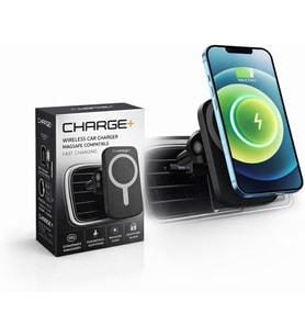 Charge+ MagSafe Araç İçi Kablosuz Şarj Cihazı 15W Hızlı Şarj Manyetik Telefon Tutucu USB-C Uyumlu iPhone 15 14 13 12