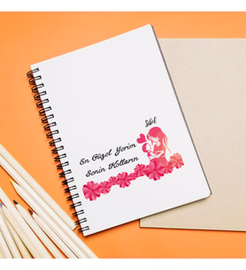 Anne Kız Tasarımlı Defter Kişiye Özel