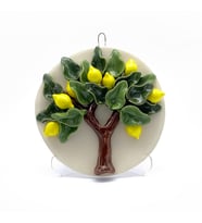 Limon Ağacı Seramik Duvar panosu (19,5cm), Duvar & Kapı Süsü, El Yapımı