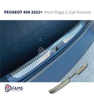 Peugeot 408 Krom Bagaj İç Eşik Koruma 2022> Parlak Paslanmaz Çelik