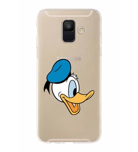 Samsung Galaxy A6 (2018)  Kapak Donald Duck Tasarımlı Şeffaf Silikon Kılıf